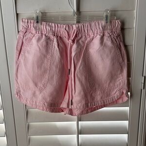 NWT Cynthia Rowley linen cotton pink pull on short